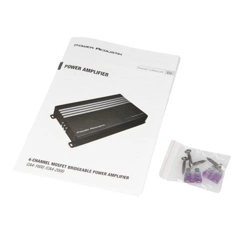 Power Acoustik CA4-1600 1,600W Class A/B 4-Channel Car Amplifier