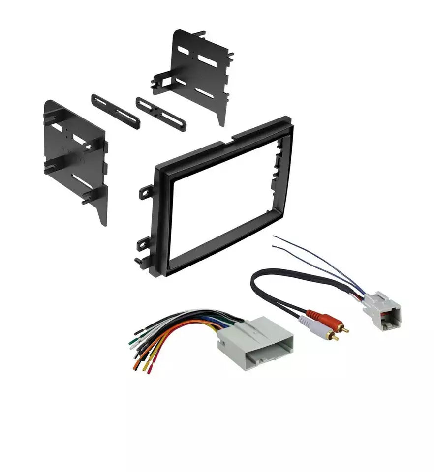 Absolute RADIOKITPKG20 Fits Ford F-150 2007-2008 Double DIN Stereo Harness Radio Install Dash Kit