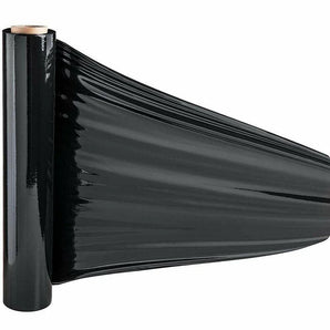 Absolute USA SW181B single 1 original roll black shrink wrap 18" x 1500 sq. ft., 80 gauge