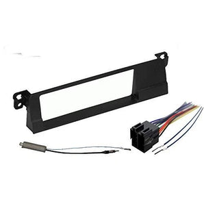 02-05 E46 3-Series Car Stereo Radio Kit Dash Installation Trim+Wiring Harness