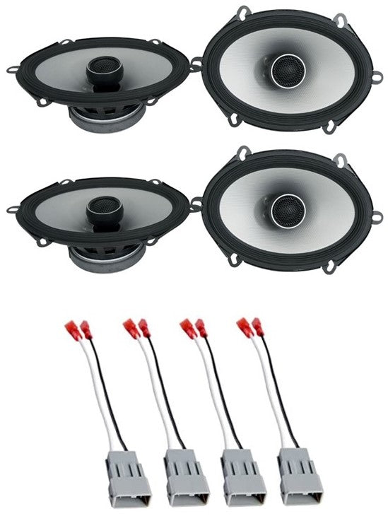 Front+Rear Alpine S2-S68 6x8" Speaker Fit 1997-2001 Mercury Mountaineer