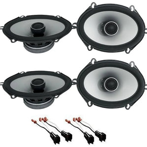 Alpine S 5x7" Front+Rear Factory Speaker Replacement Harness Fit 07 Ford Mustang