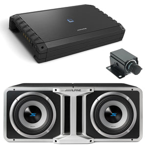 Alpine S2-A120M Amplifier + RUX-KNOB.2 + 2 S2-SB10V Enclosure + KTX-H12