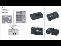 Thumbnail for MR DJ PP500 Phono Turntable Preamp Input /TRS Output Stereo Knob Control Mini Record Player Preamplifier