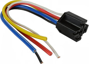 5 pin relay harness socket with colored wires for automotive and marine applications