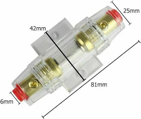 10 MK Audio MAGH4-10 Inline AGU Fuse Holder Fits 4, 8 & 10 Gauge Wire