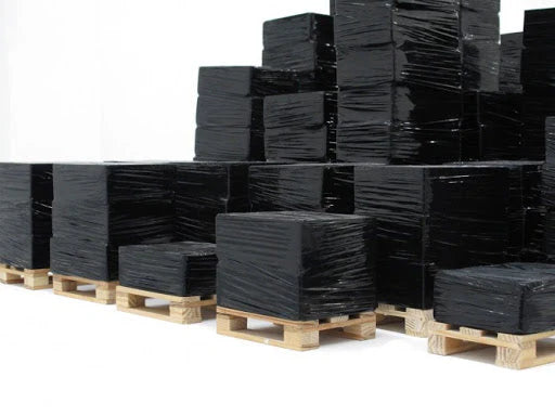 4 Pack 4000FTX18" Stretch Film Plastic Wrap Shrink Film Pallet Wrap 80 Gauge Black