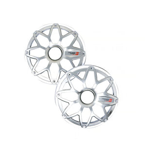 White RPM Stroker Marine 6.5 Inch Speaker Grill Pair