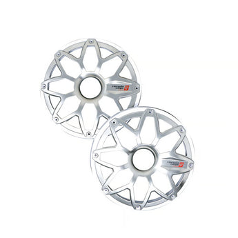 White RPM Stroker Marine 6.5 Inch Speaker Grill Pair