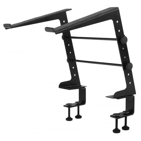 MR DJ LTS109BK Laptop Computer Stand Black Mobile Disc Jockey PC Table Rack Mount Clamp Bracket
