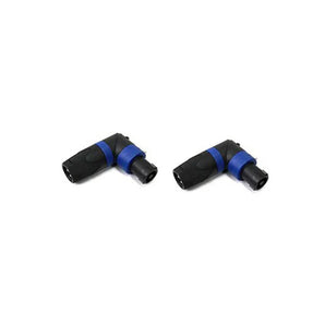 MR DJ SPAM2 2-Pack Right-Angle Speakon Compatible PA/DJ Speaker Cable Connectors