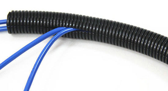 American Terminal  100 Ft 3/4" Split Wire Loom Conduit Polyethylene Tubing Black Color Sleeve Tube