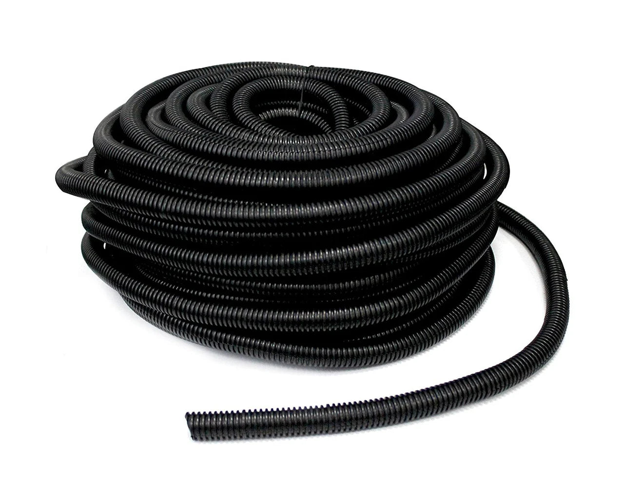 Absolute 2 PCS of 50 FT 1/2" 13mm Split Wire Loom Conduit Polyethylene Tubing Black Color Sleeve Tube