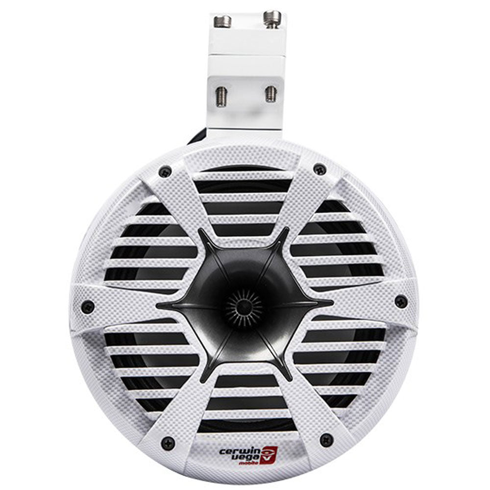 Cerwin Vega SPMT8SCFW 1000W Peak (250W RMS) 8" Stroker Pro Series 3 Way Marine Tower Speakers in White with RGB LED