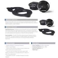 Thumbnail for Alpine SPV-10TW-WRA 1” Component Tweeters Fits 07 – Up Jeep Wrangler Gladiator Bundle