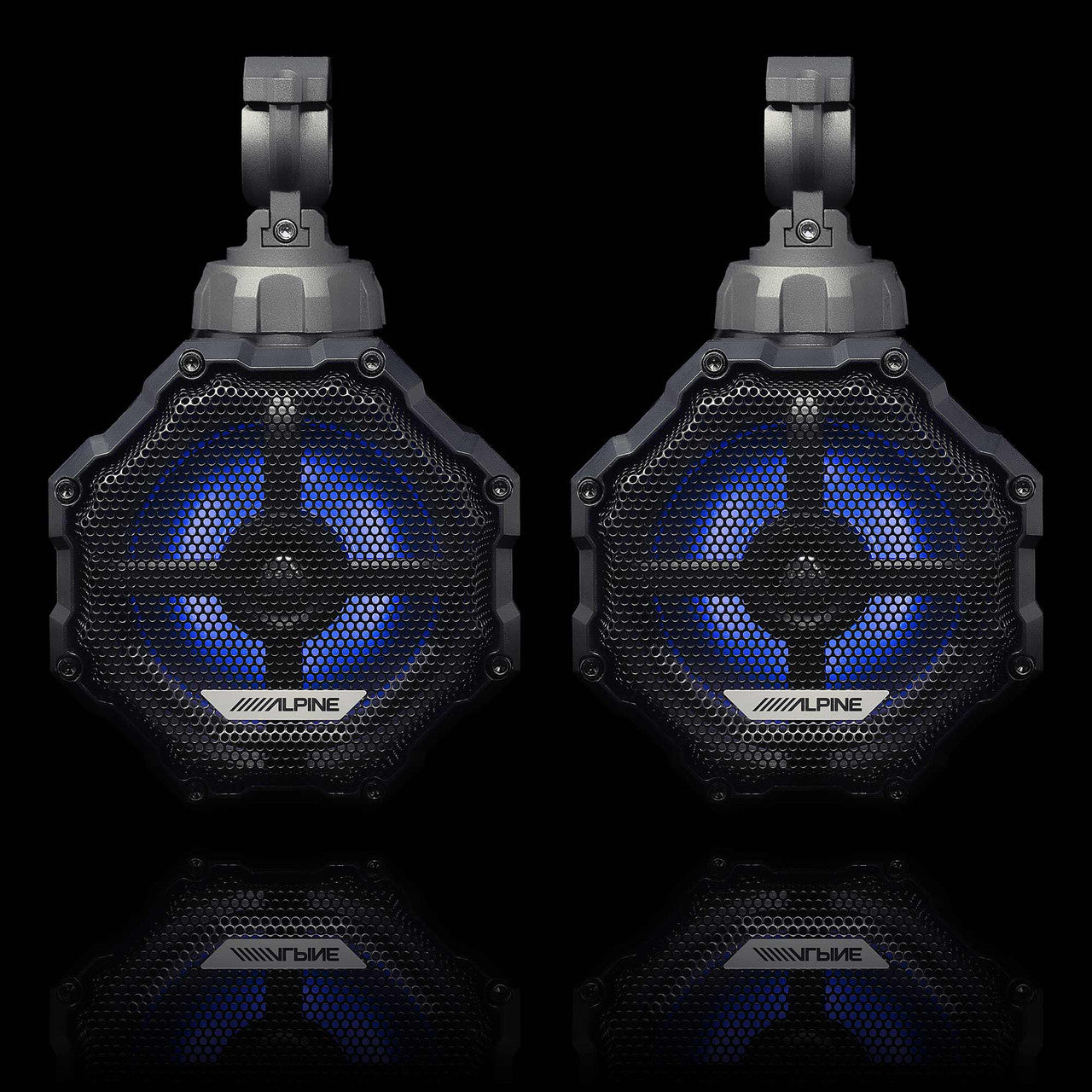 Alpine SPV-65RGB-CAN 6.5” Cage-Mounted Universal Weather-Resistant Coaxial RGB LED Speaker Pods