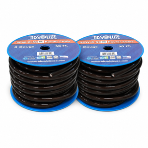 2 1/0 Gauge 50 FT PRO Xtreme Twisted Power / Ground Battery Wire Cables Black