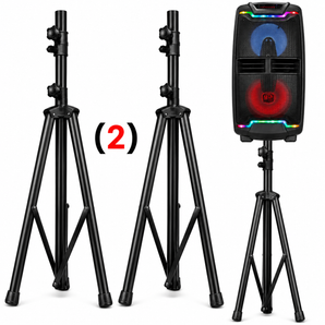 Pair MR DJ SS300 Heavy Duty Pro Adjustable Height Tripod DJ PA Speaker Stands