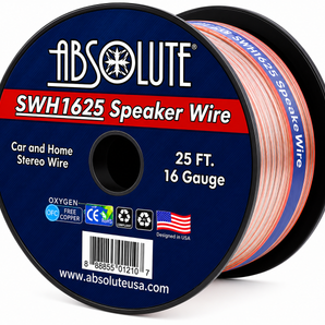 2 Absolute USA SWH1625 25' 16 Gauge Car Home Audio Speaker Wire Cable Spool