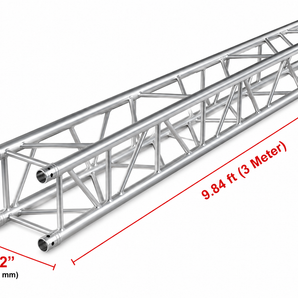 MR DJ DTSQ984 9.84 ft (3 Meter) 12" Square Aluminum Box Truss Segment