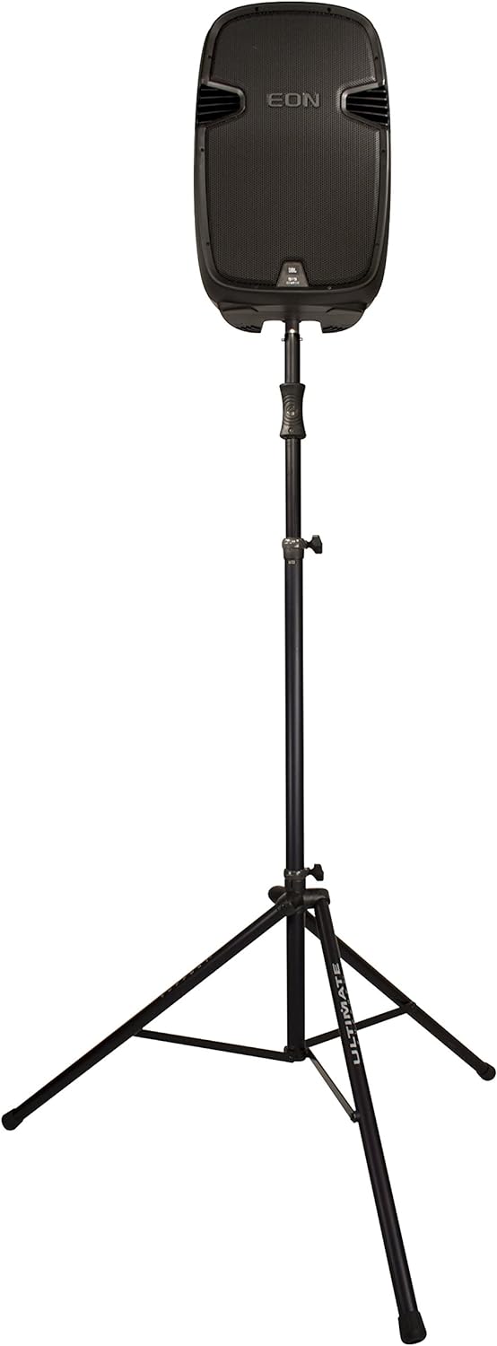 Ultimate Support TS-110B Air-Powered Series® Lift-assist Aluminum Tripod Speaker Stand with Integrated Speaker Adapter - Extra Tall