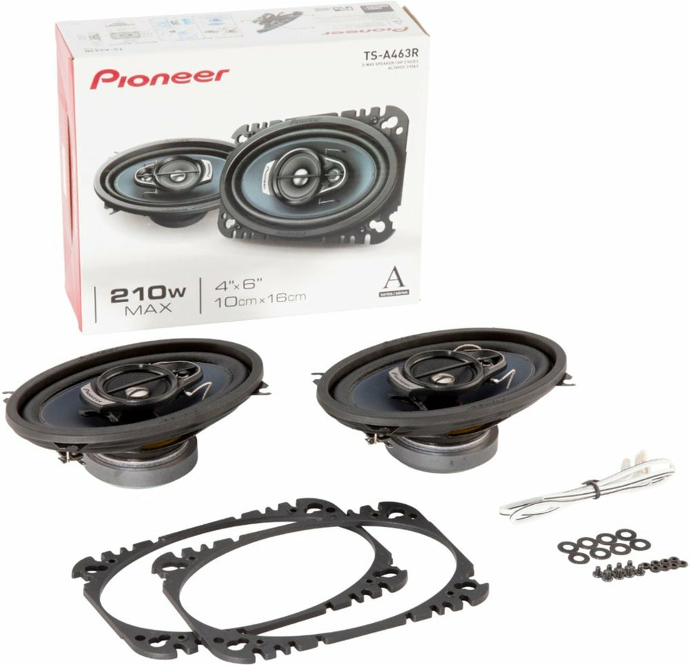 Pioneer TS-A463R 60W RMS 4x6" 3-way Speakers Fit 1988-1994 GM C/K 1500, 2500