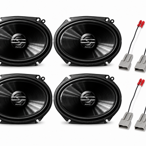 Pioneer TS-G6820S 6x8" Front-Rear Speakers + 72-5512 Fit 1994-2004 Ford Mustang