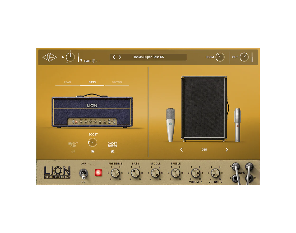 Universal Audio UA-LION-U UAFX Lion '68 Super Lead Amp Pedal