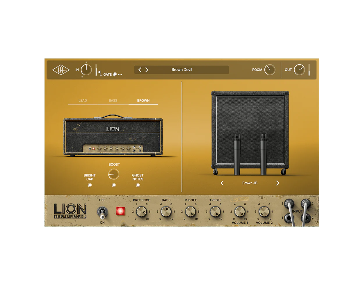 Universal Audio UA-LION-U UAFX Lion '68 Super Lead Amp Pedal