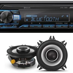 Alpine UTE-73BT Mech-less Digital Bluetooth & S2-S40 4" 140 Watts 2-Way Speakers
