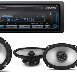 alpine-ute-73bt-in-dash-car-stereo-with-speakers-and-kit