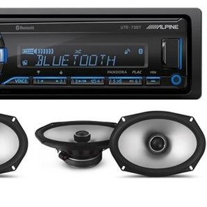 alpine-ute-73bt-car-stereo-with-speakers-and-amp-kit