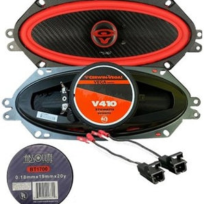 V410 4x10" B-Pillar Speakers Harness Fit 1982-93 S-10 & 1982-90 GMC S-15