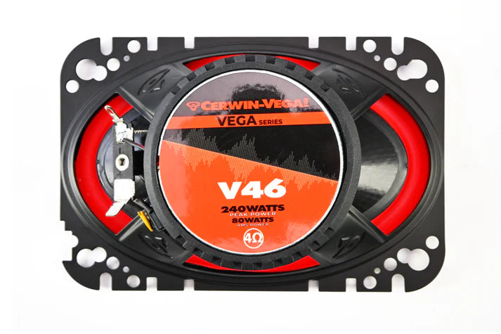 Cerwin Vega V46 2025 Edition - 4"x6" 2-Way Coaxial Full Range Speakers (4Ω)