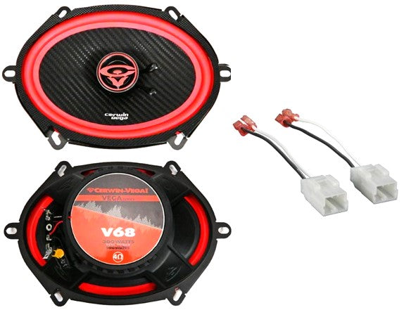 2 Cerwin-Vega V68 6x8" Front & Rear Speakers Fit 1996-1999 Ford Taurus