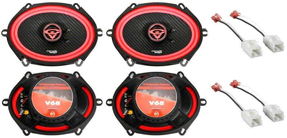 2 Cerwin-Vega V68 6x8" Front & Rear Speakers Fit 1996-1999 Ford Taurus