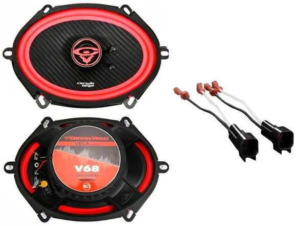 2 Cerwin-Vega V68 6x8" Front & Rear Speakers Fit 1999-2002 Lincoln Navigator