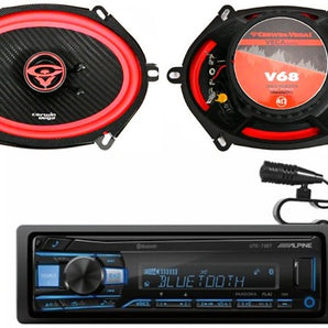 Alpine UTE-73BT Bluetooth Car Stereo + V68 6x8" Speakers