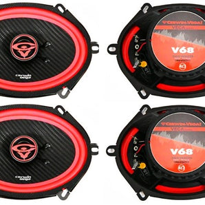 2 Pair Cerwin-Vega V68 6x8" 600W Vega 2-Way Coaxial 4-ohm Speakers
