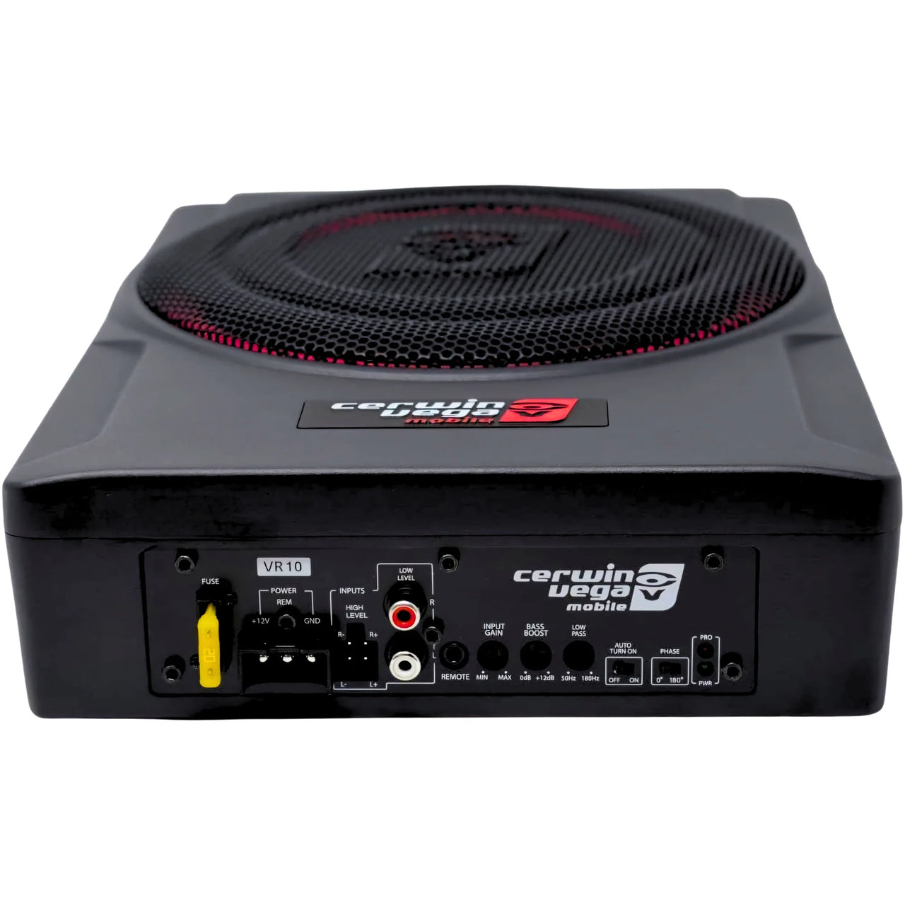 Cerwin Vega VR10 Under Seat Subwoofer Enclosure + KIT4R 4G AMP Kit