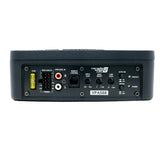 Cerwin Vega VPAS68 active 6x8 subwoofer enclosure back panel connections including power and input options.