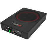 Cerwin-Vega VPAS821 870W 8" underseat enclosure with 2-channel output and sleek black design.
