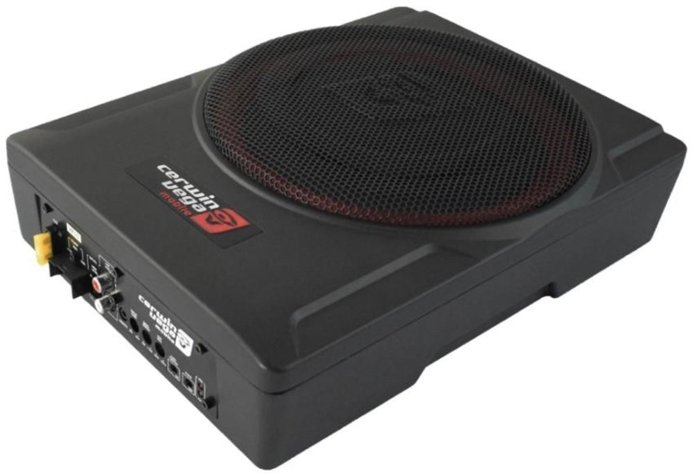 Cerwin Vega VR10 Under Seat Subwoofer Enclosure + KIT4R 4G AMP Kit