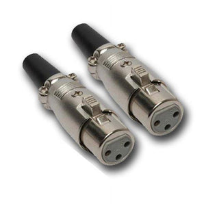 Mr. Dj XLRFH2 2 3-Pin XLR Male Female Microphone Audio Cable Connector Solder Snake Plug Mic XLR Adapter Connectors