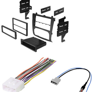 Absolute Fit 2007-2011 Nissan Altima Single/Double Din Dash Kit Install Wire harness antenna