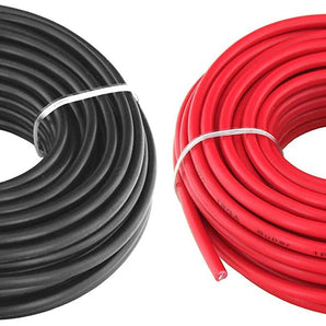 Absolute USA P18G50R P18G50BK 2 Rolls 18 Gauge Wire Red Black Power Ground 50 Ft Each Primary Stranded Copper Clad