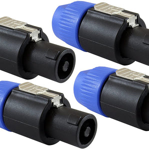 Mr. Dj SPMH4 4 pcs Speakon Male Head Connector Allows for Speaker Cables