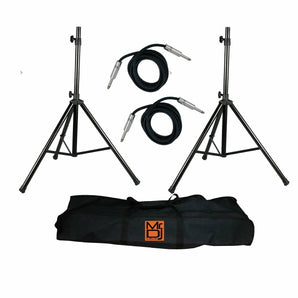 MR DJ SS750PKG 2 Speaker Stand w/ Carrying Bag & 2 1/4" Cable