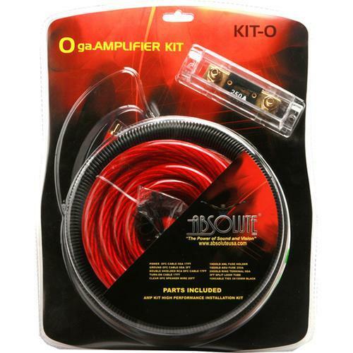 Amplifier Complete Set Absolute KIT-0 0 Gauge Complete Amplifier Wiring Kit – absoluteusa
