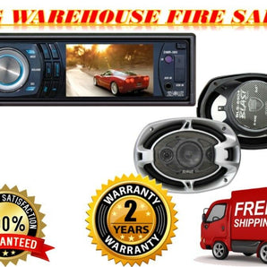 Absolute DMR380BTAD DVD/CD/MP3/AM/FM Player & Pair BLS-6904 6X9" speaker